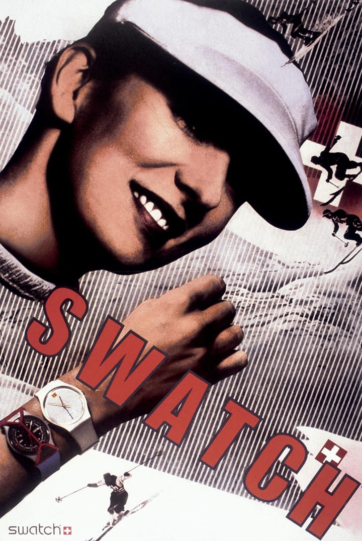 Poster advertising Swatch watch